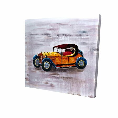 FONDO 16 x 16 in. Yellow Toy Car-Print on Canvas FO2785789